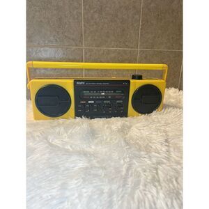 Yellow Portable AM/FM Stereo Radio Boombox